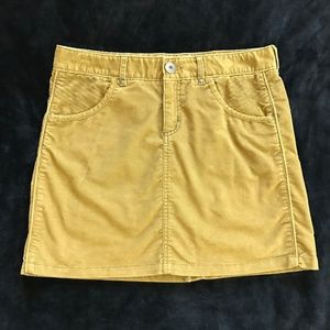 Athleta Mini Skirt Corduroy Pea Green Drawstring 8